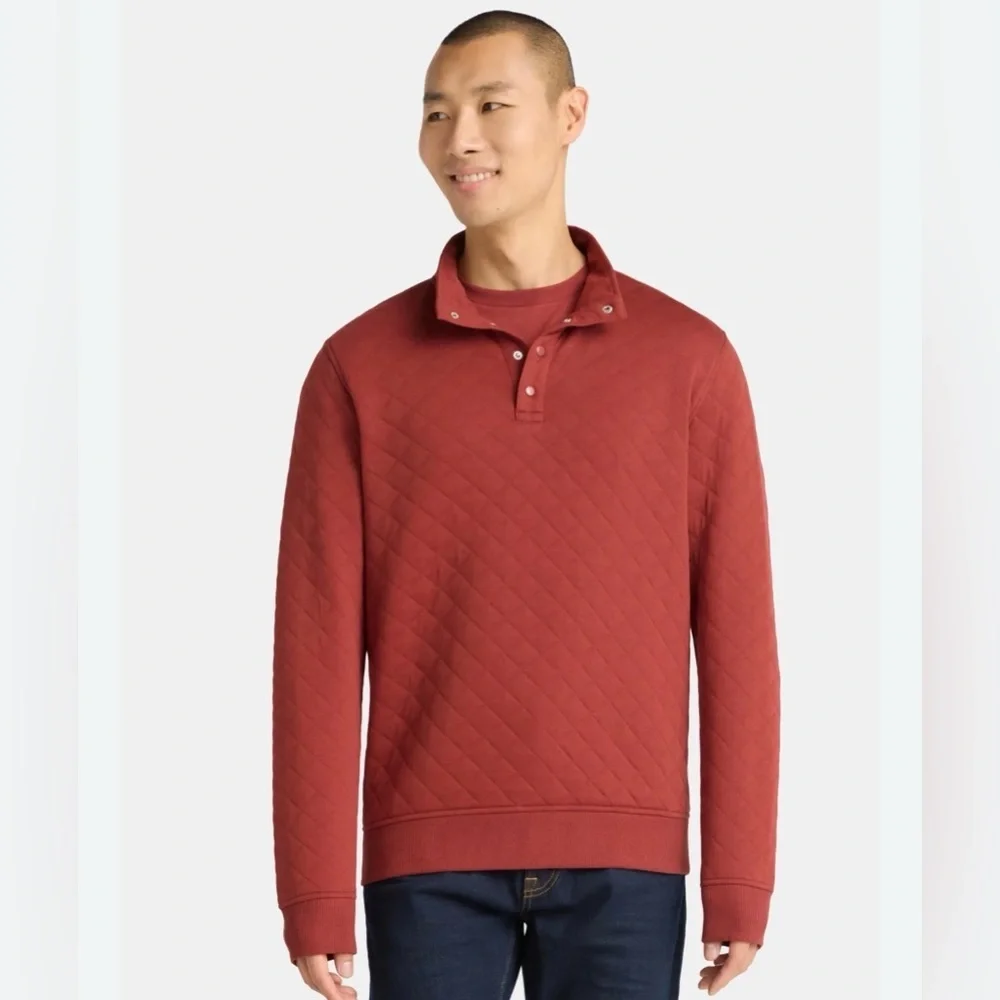 NWT George Men's Quilted Snap Pullover Jacket - Size 2XL - Picture 1 of 8